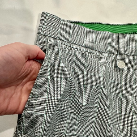 Golfino Men Gray Green Plaid Golf Shorts Ballmarker Size 38 Unisex Size XL EUC - Picture 8 of 13